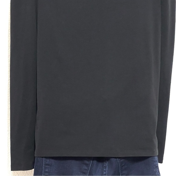 Marine Layer Woman Black Organic Cotton Long Sleeve Crew Neck Top Size M - Picture 12 of 12